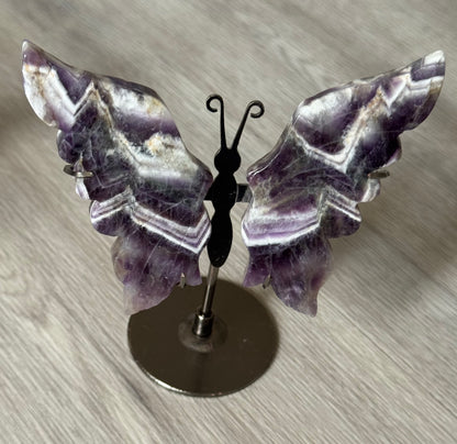 Dream Amethyst Butterfly Wings on Stand