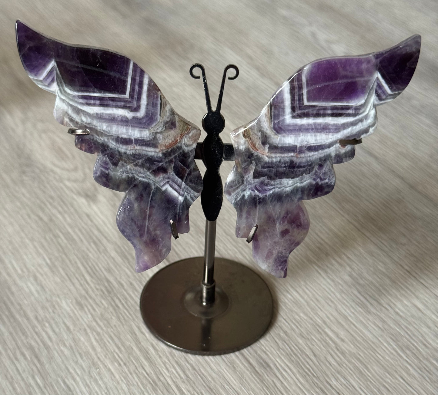 Dream Amethyst Butterfly Wings on Stand