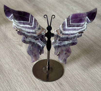 Dream Amethyst Butterfly Wings on Stand