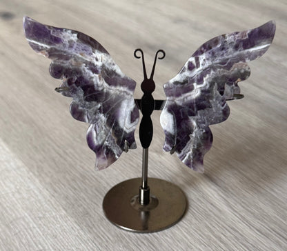 Dream Amethyst Butterfly Wings on Stand