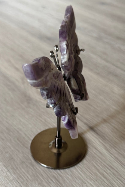 Dream Amethyst Butterfly Wings on Stand