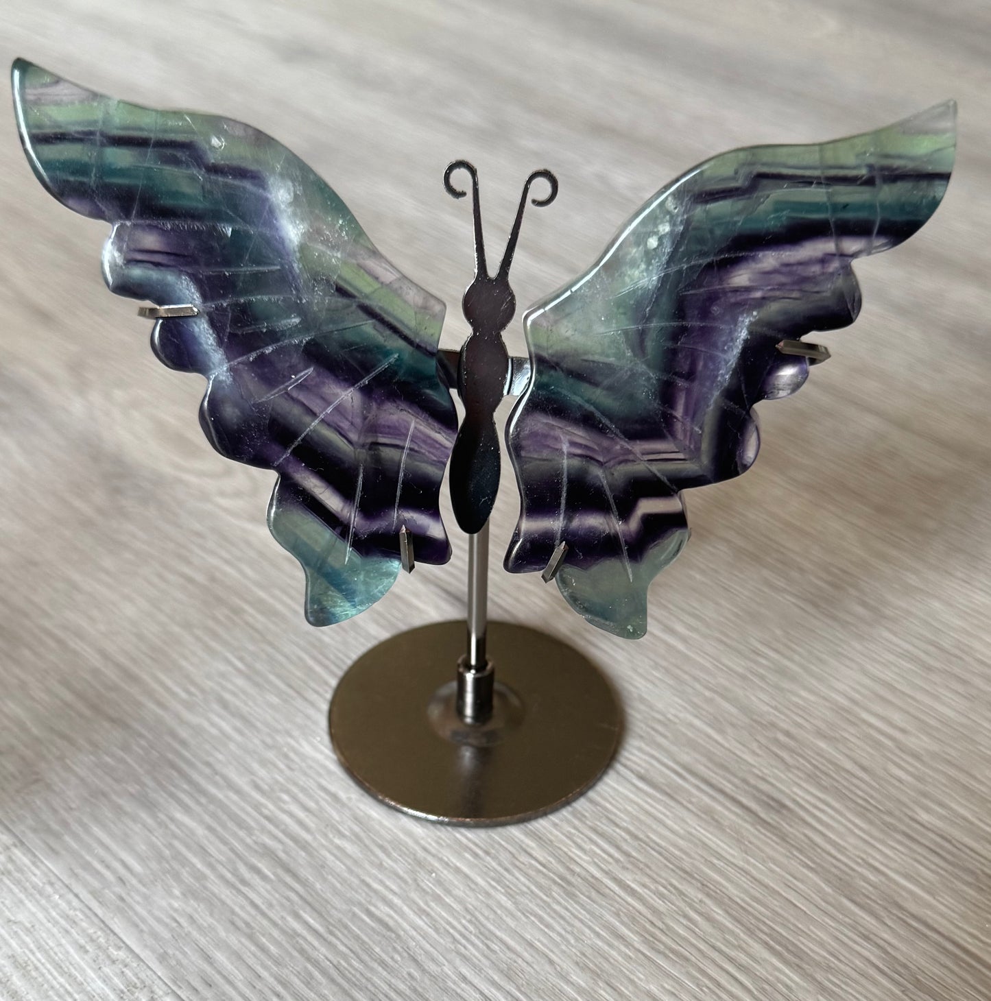 Fluorite Butterfly Wings on Stand