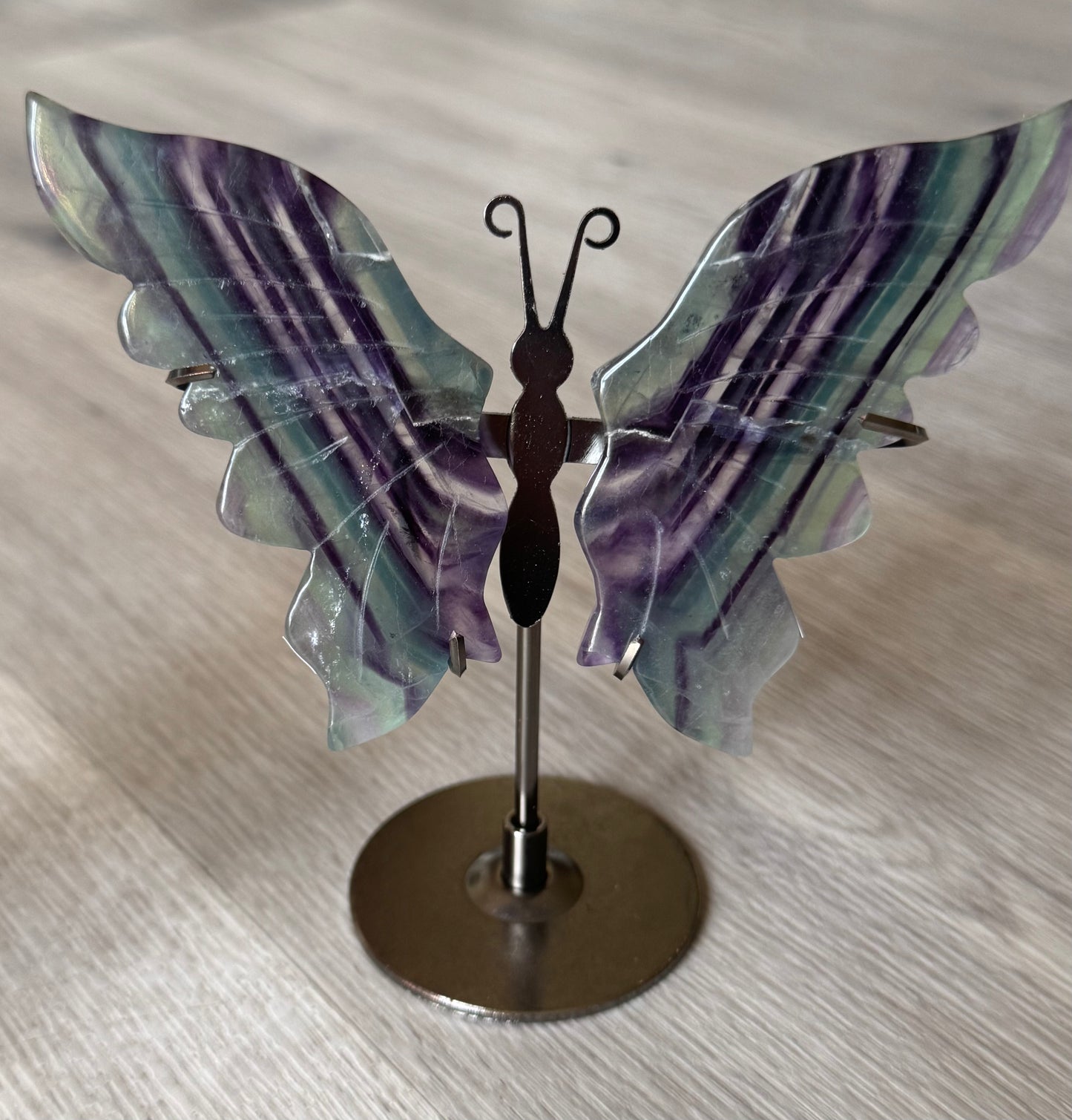 Fluorite Butterfly Wings on Stand