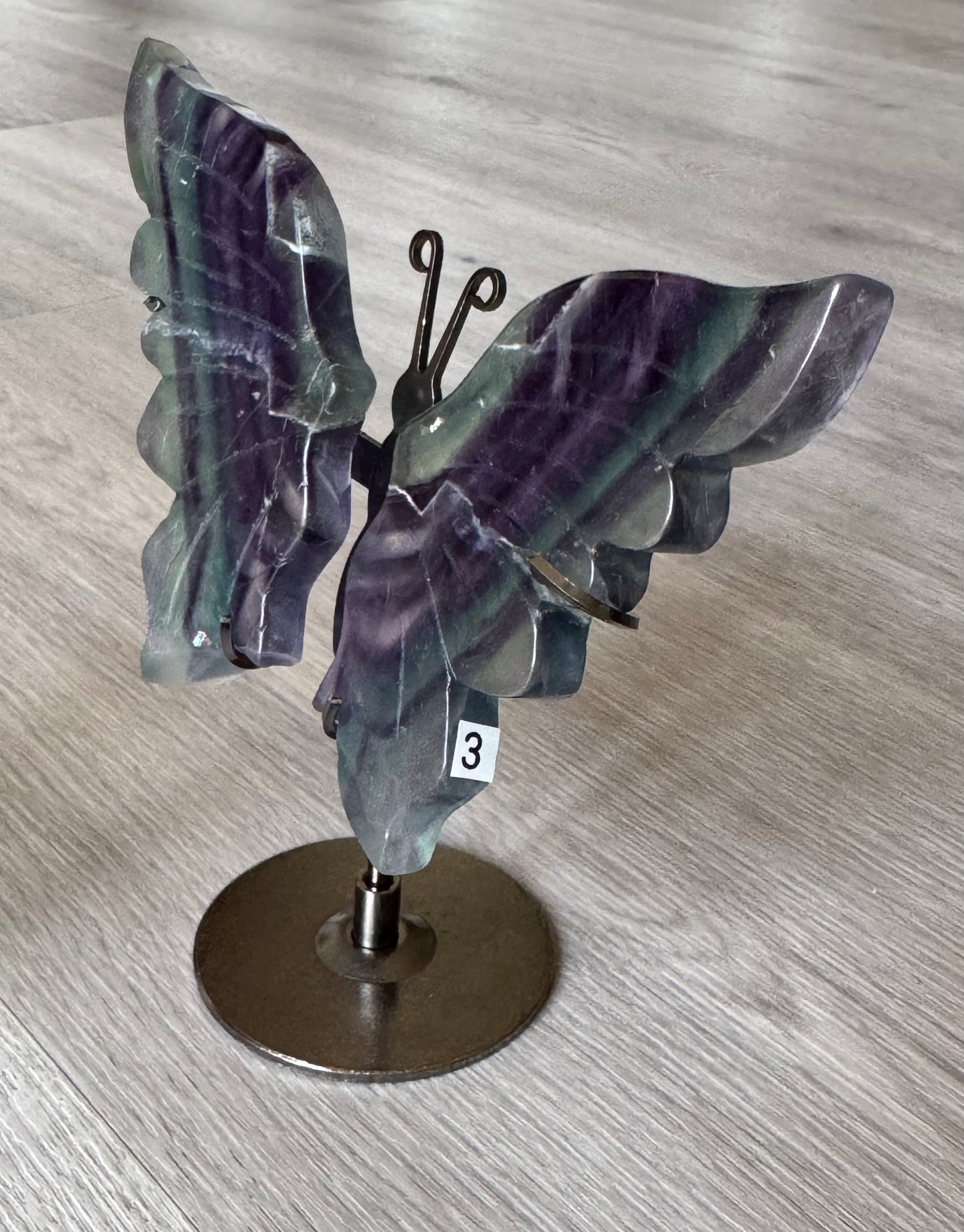 Fluorite Butterfly Wings on Stand