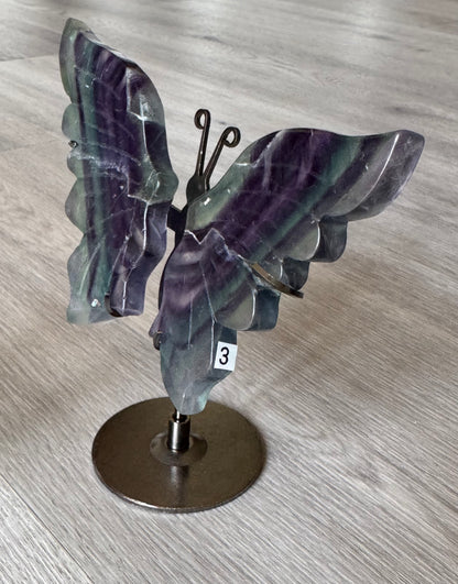 Fluorite Butterfly Wings on Stand