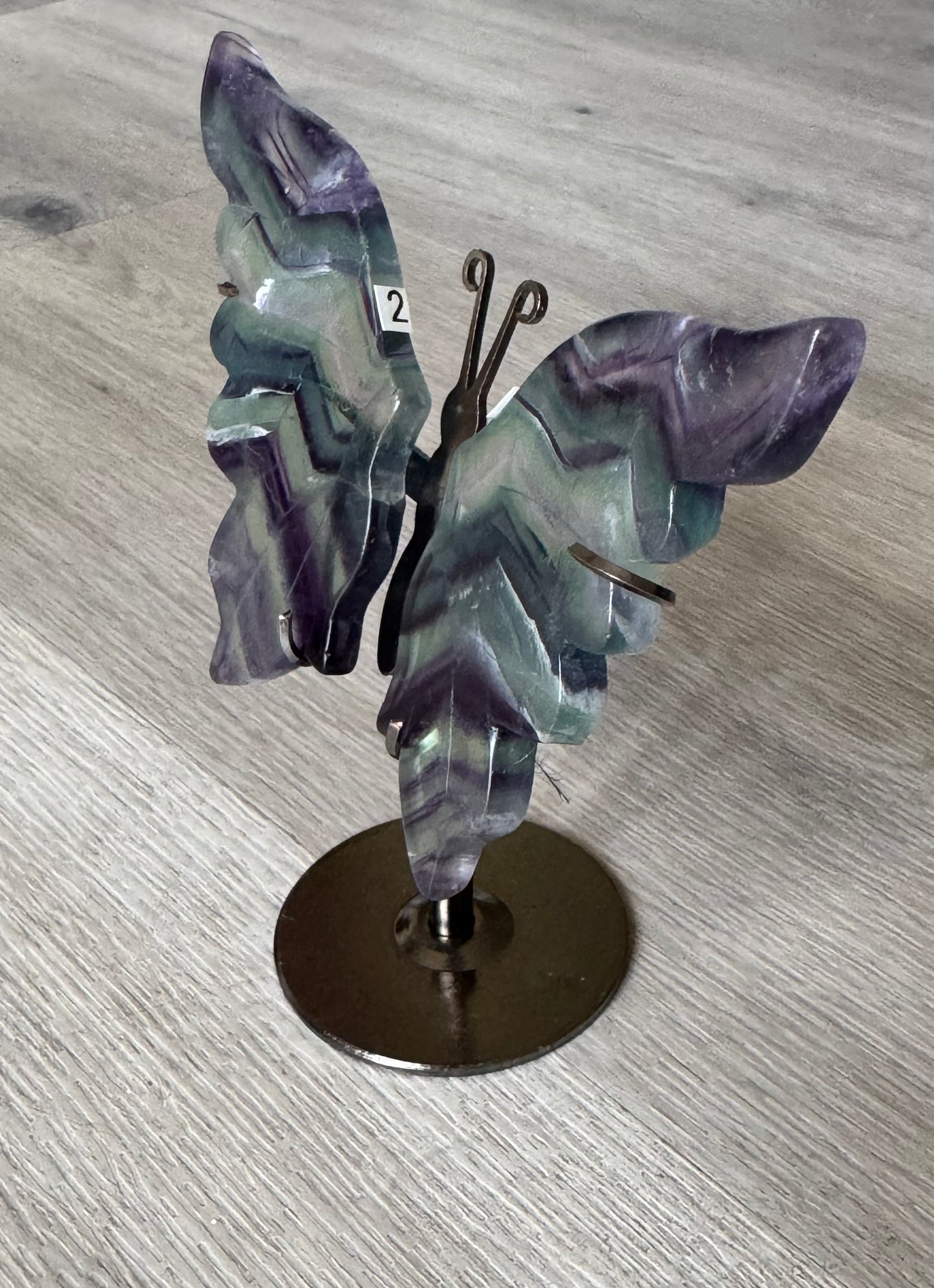 Fluorite Butterfly Wings on Stand