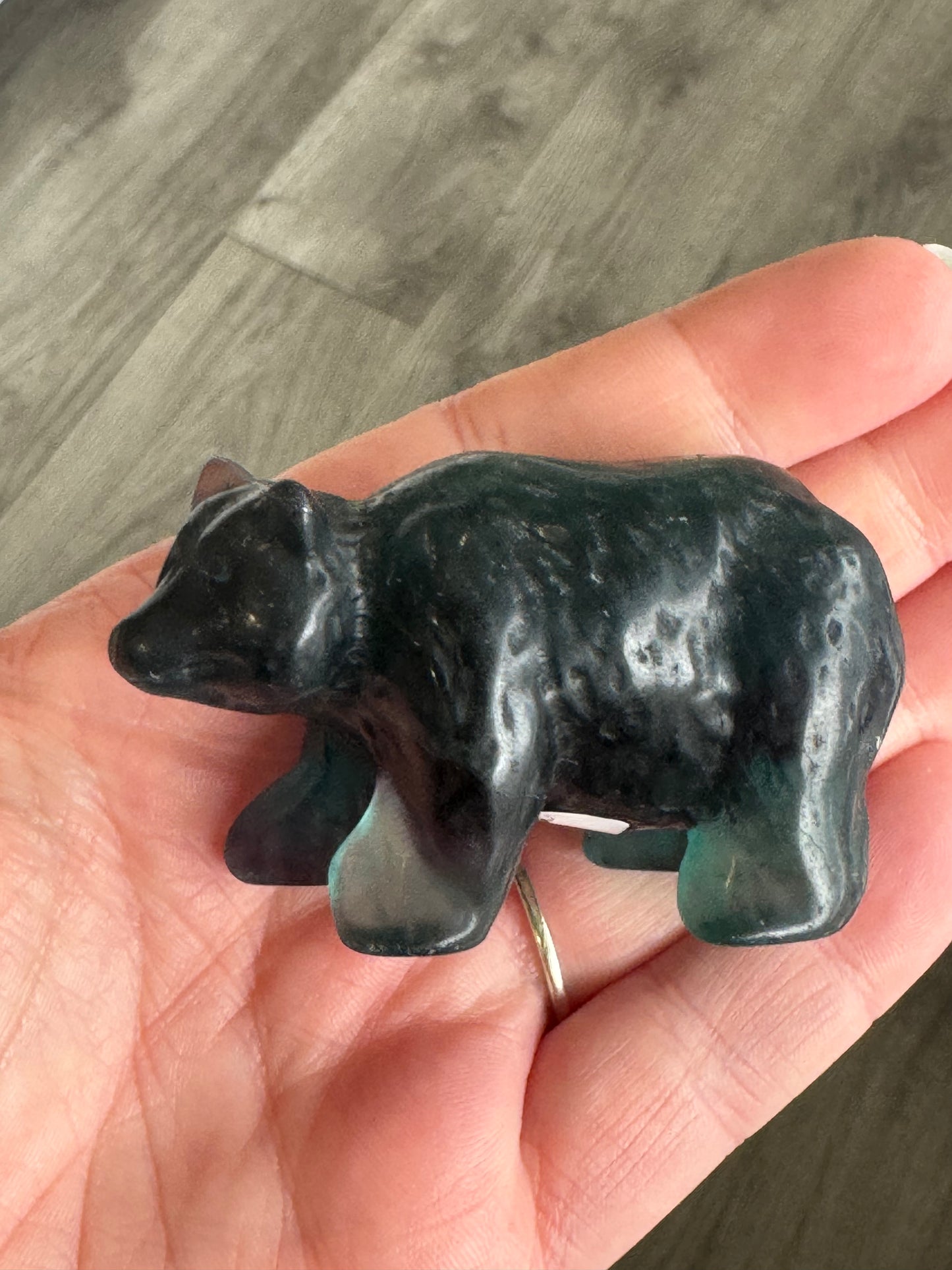 Fluorite Bear Carving