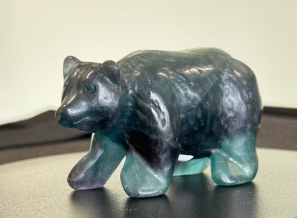 Fluorite Bear Carving