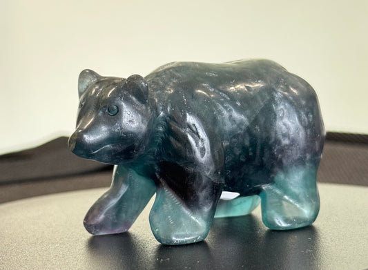 Fluorite Bear Carving