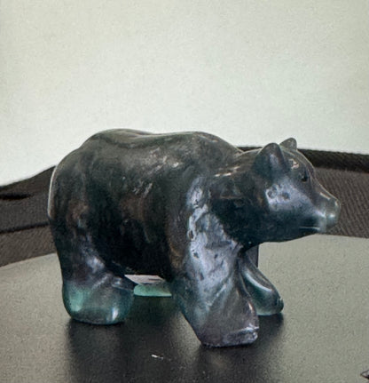 Fluorite Bear Carving