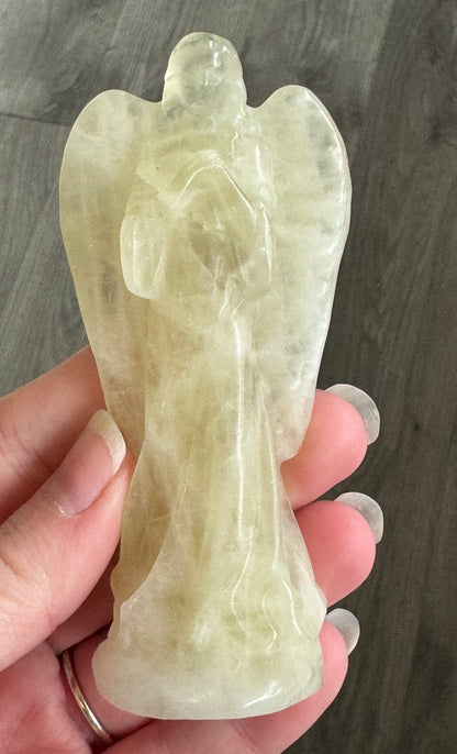 Natural Citrine Praying Angel Carving