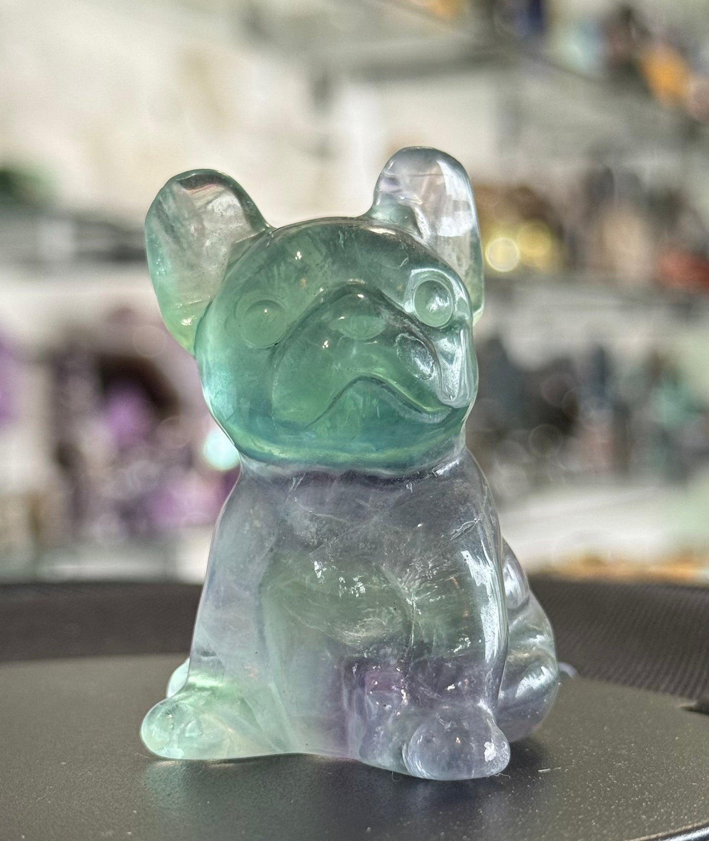 Fluorite French Bulldog Carvings