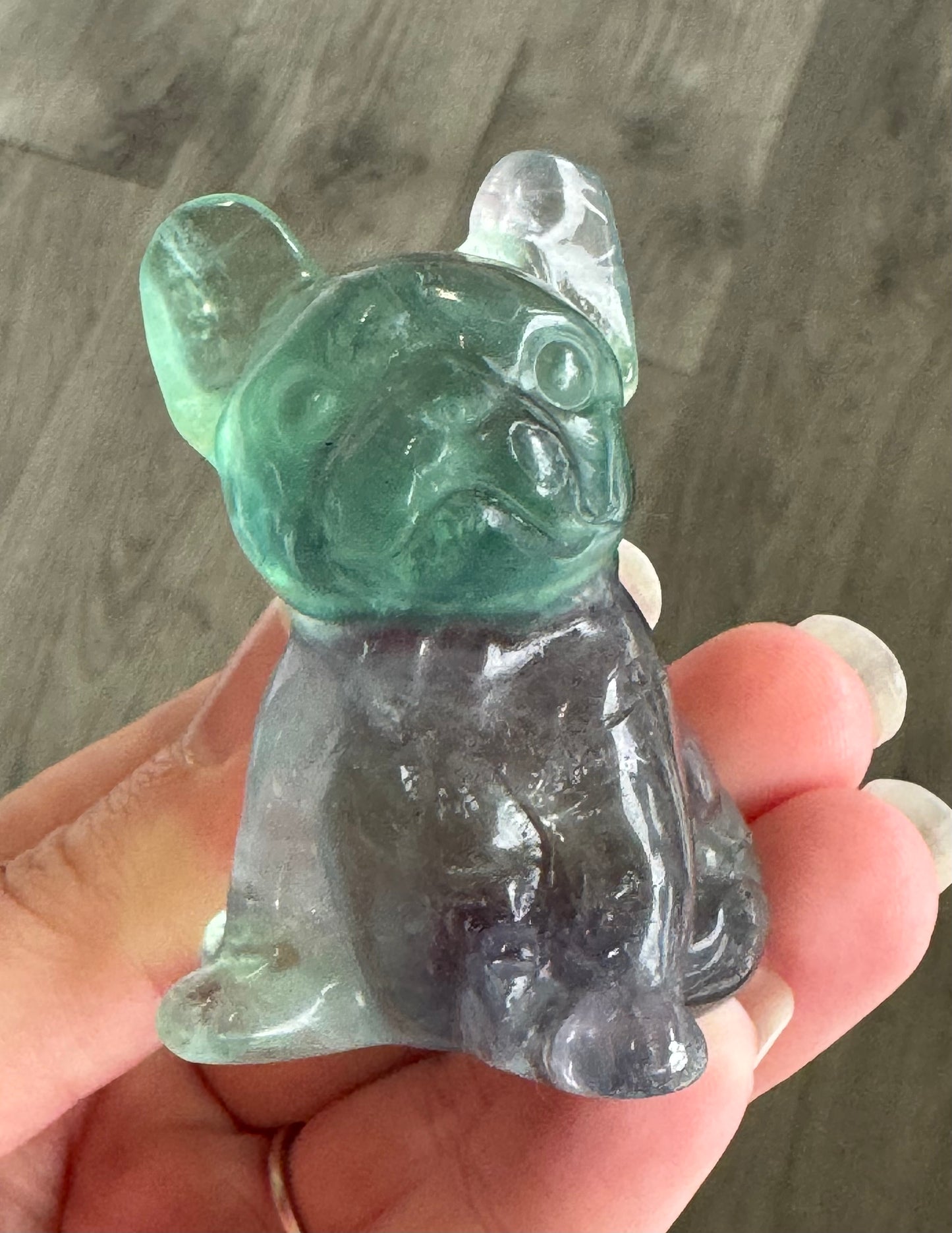 Fluorite French Bulldog Carvings