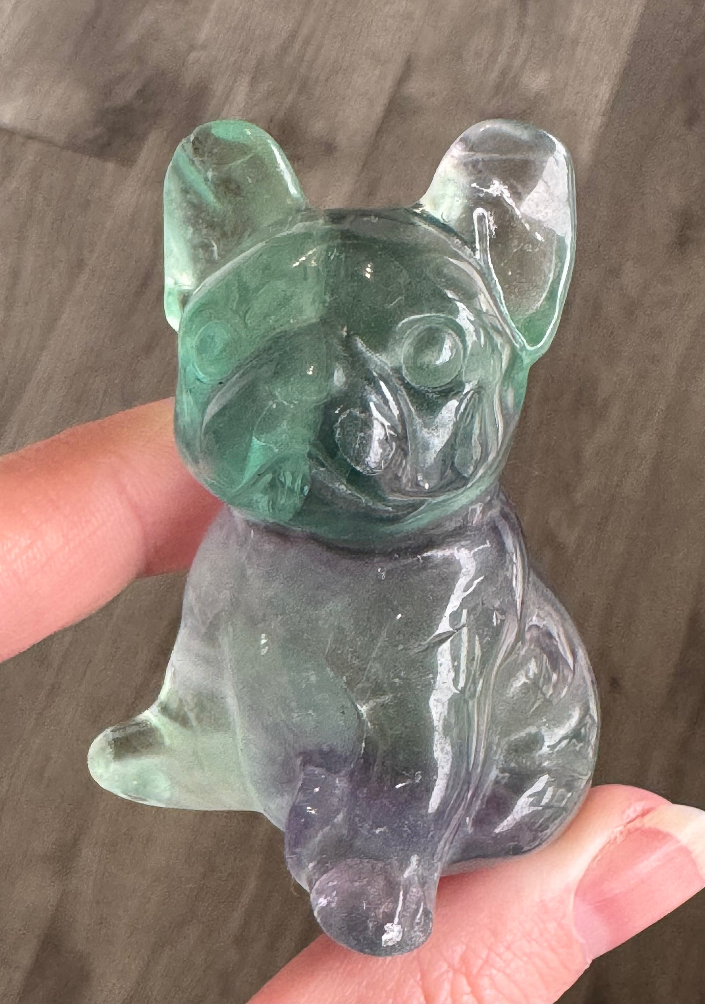Fluorite French Bulldog Carvings