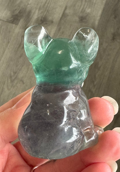 Fluorite French Bulldog Carvings
