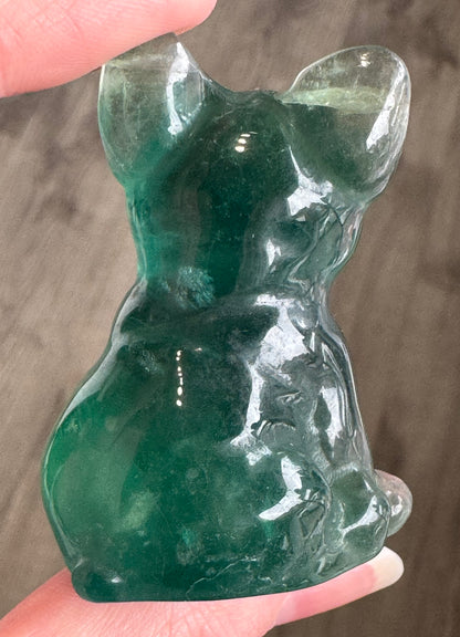 Fluorite French Bulldog Carvings