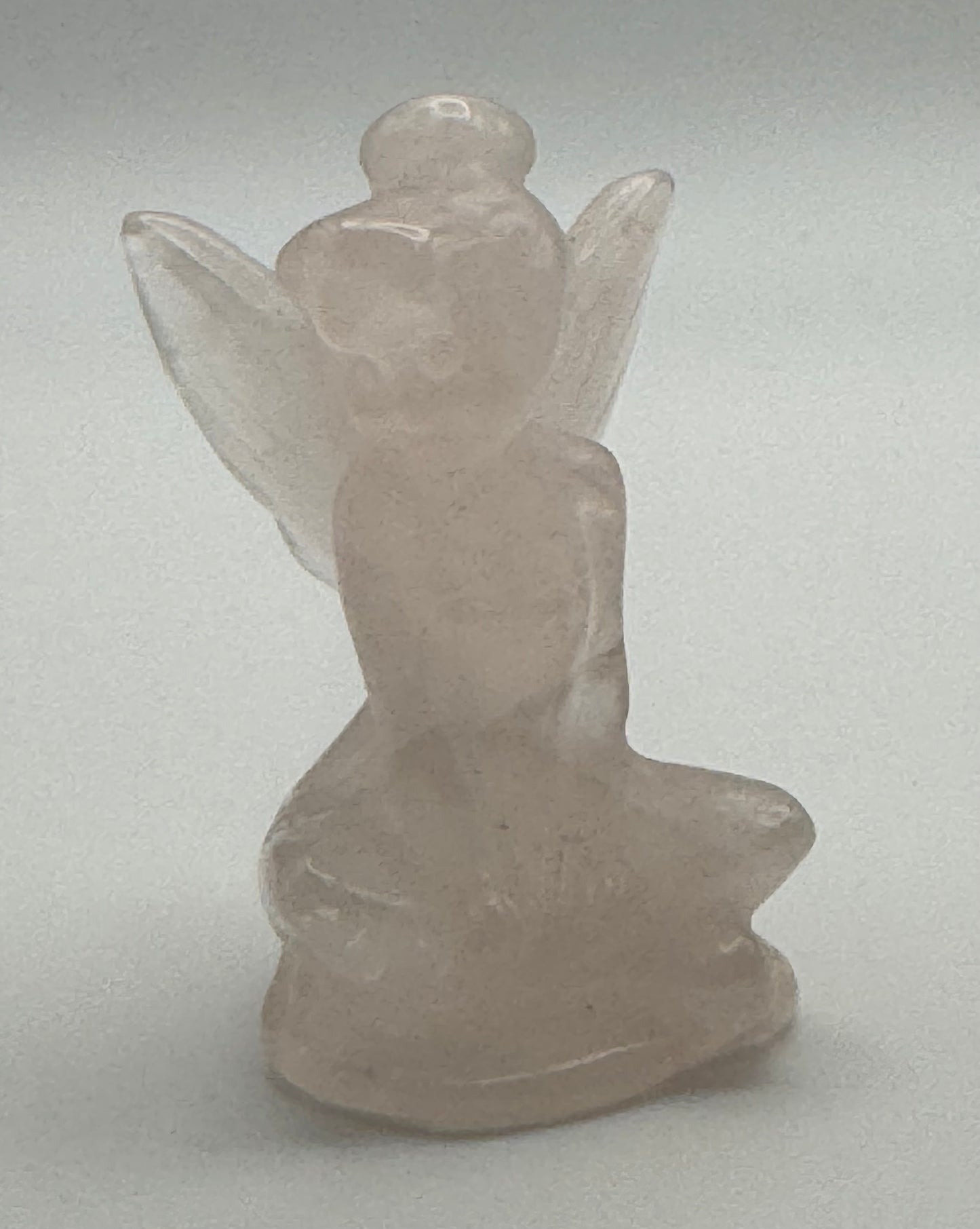 Rose Quartz Fairy Carving