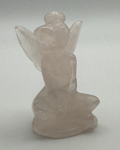 Rose Quartz Fairy Carving