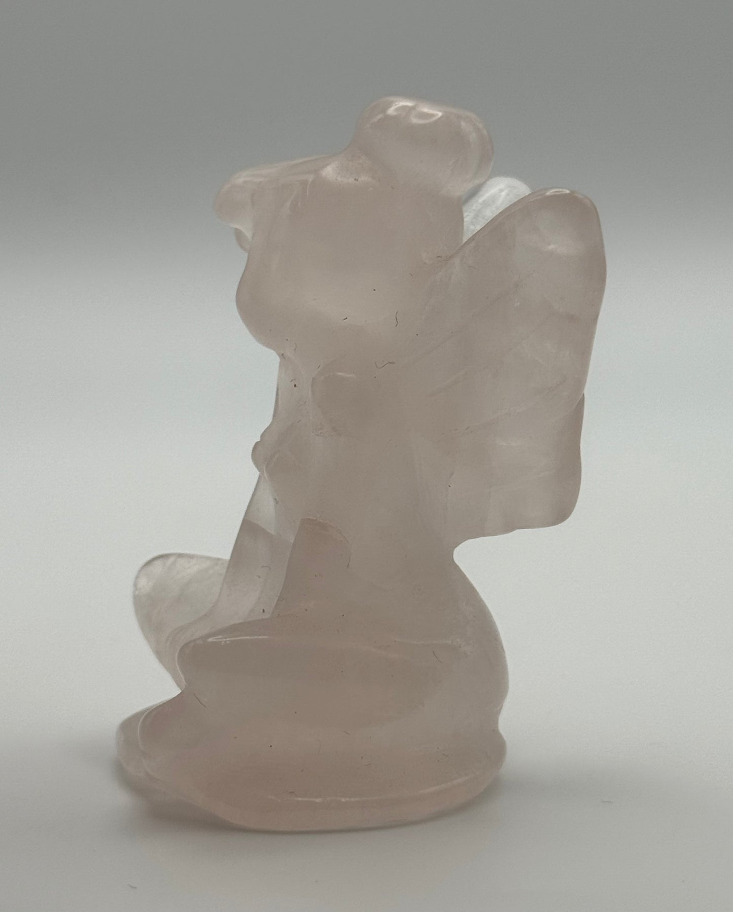 Rose Quartz Fairy Carving