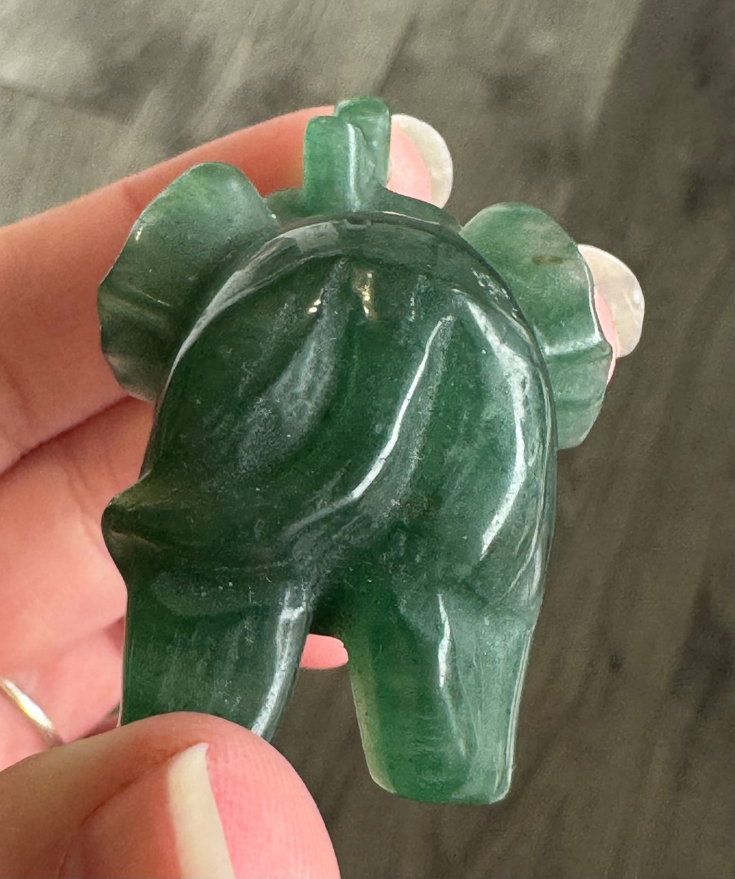 Green Fluorite Elephant Carving