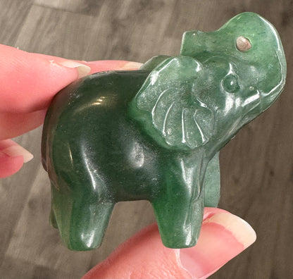 Green Fluorite Elephant Carving