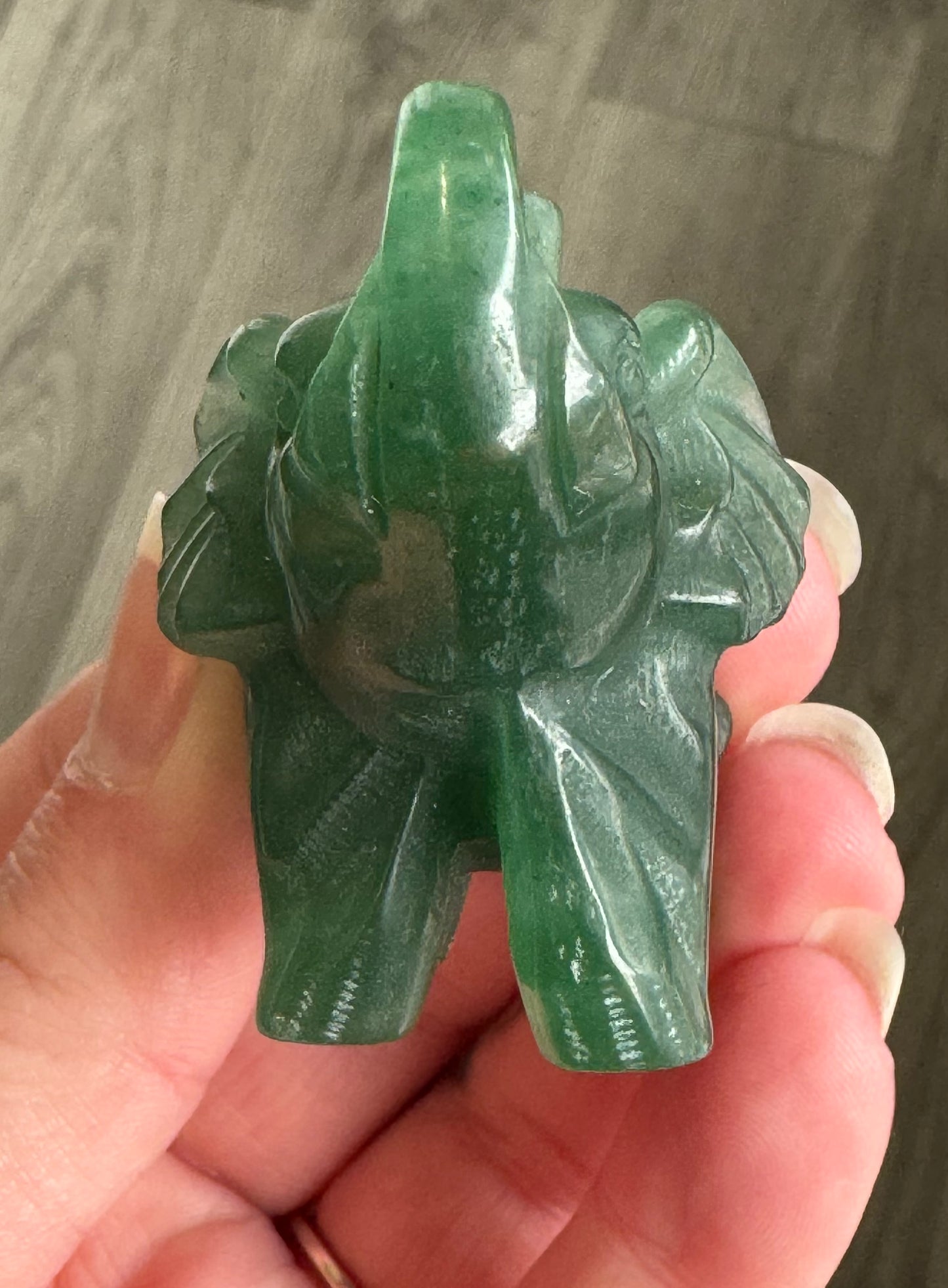 Green Fluorite Elephant Carving