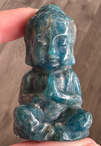 Blue Apatite Buddha