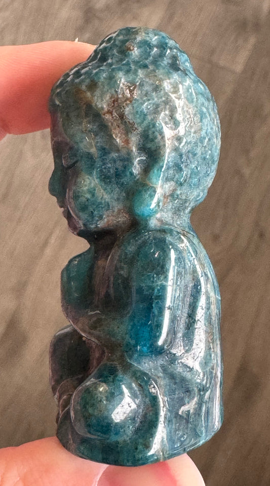 Blue Apatite Buddha