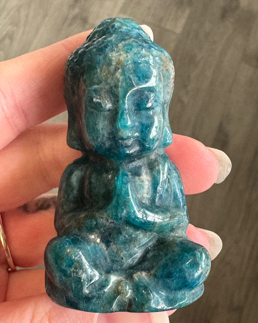 Blue Apatite Buddha