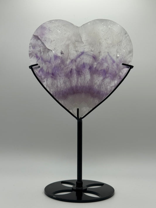 Amethyst Heart on Stand