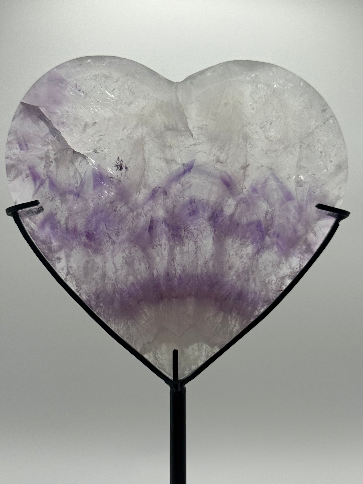 Amethyst Heart on Stand
