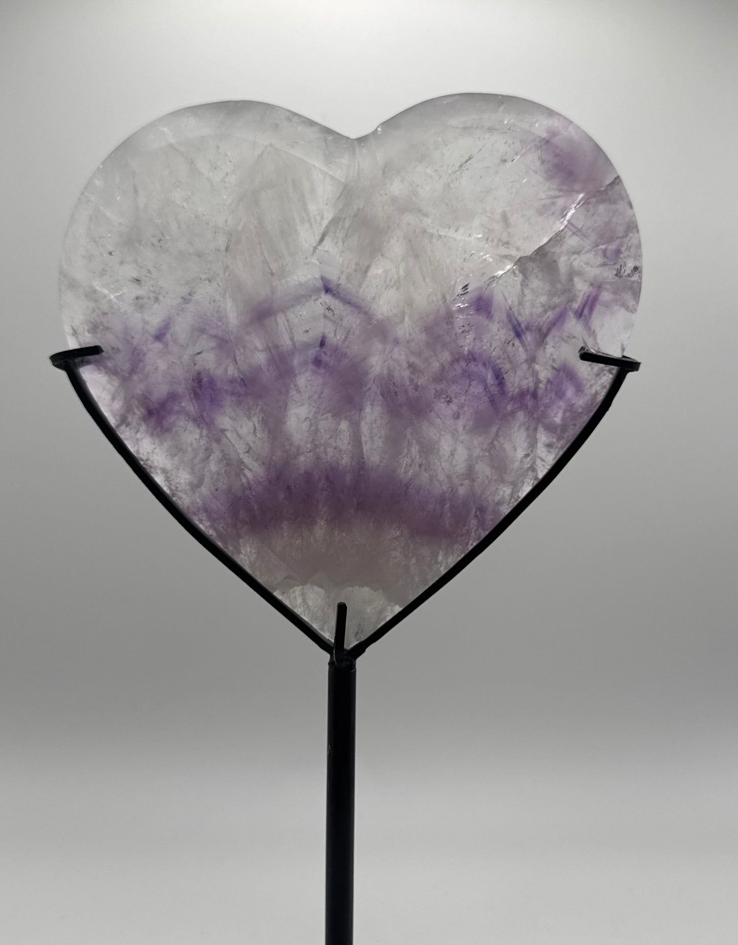 Amethyst Heart on Stand