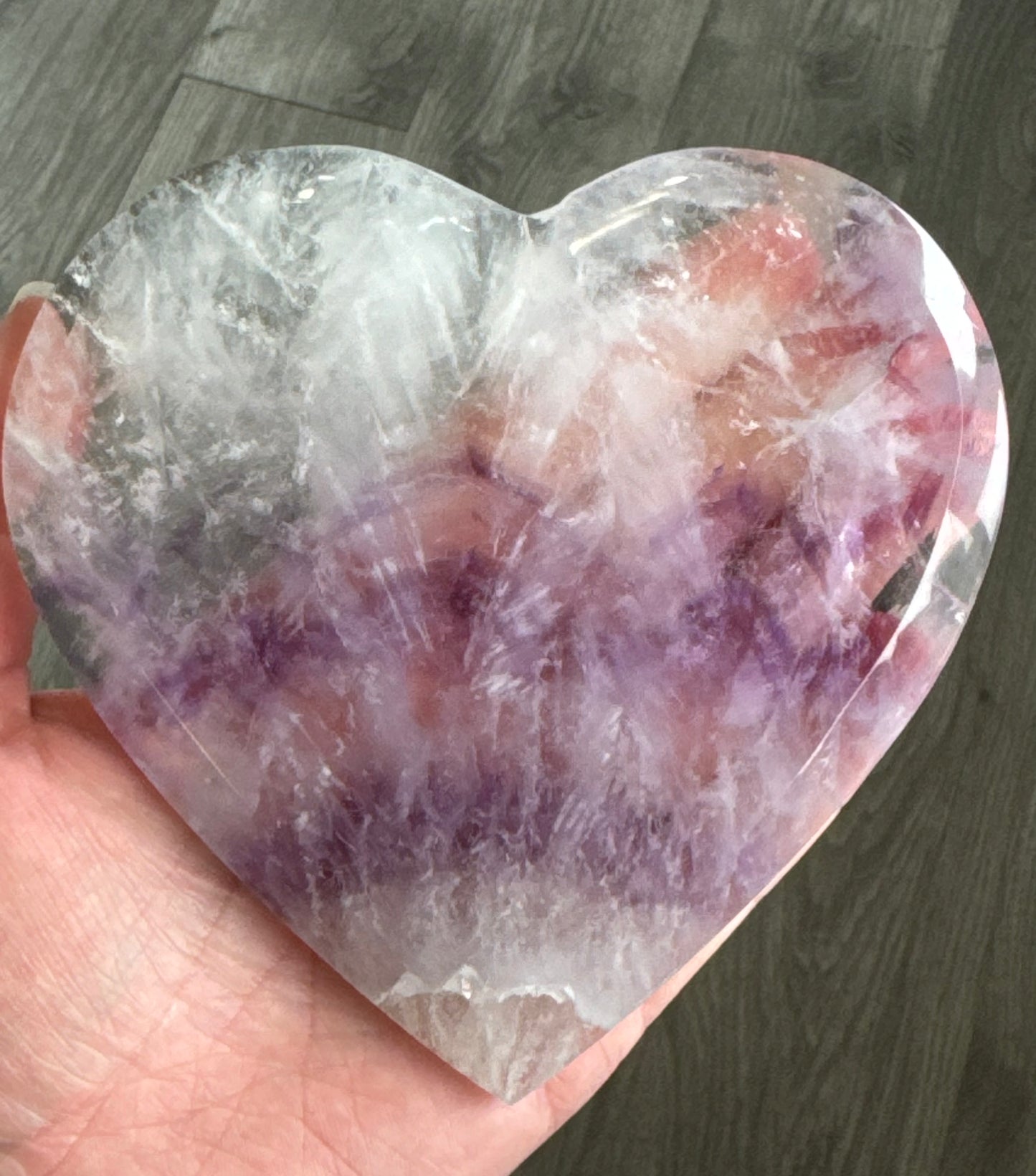 Amethyst Heart on Stand