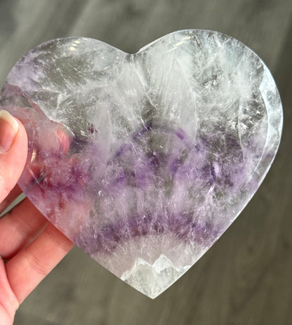 Amethyst Heart on Stand