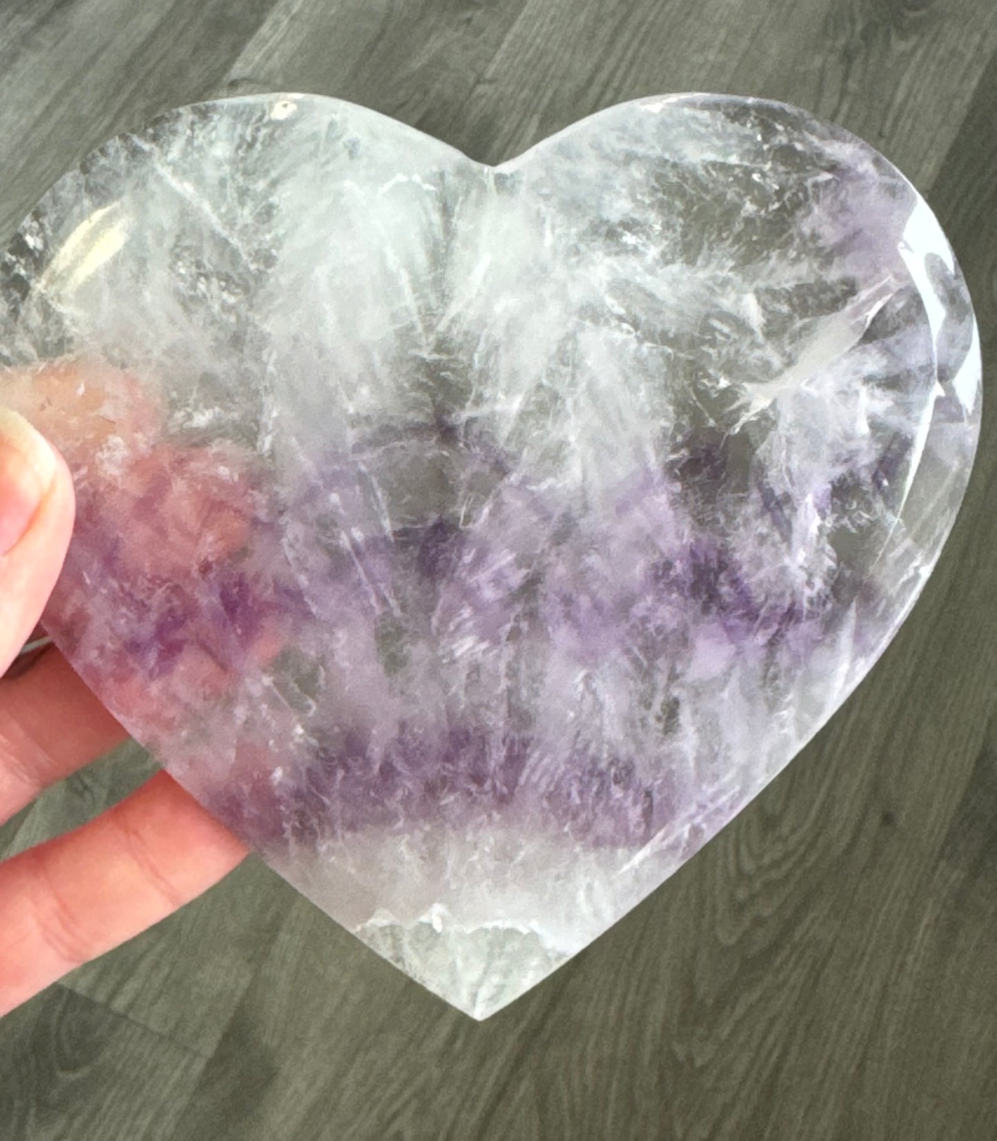 Amethyst Heart on Stand