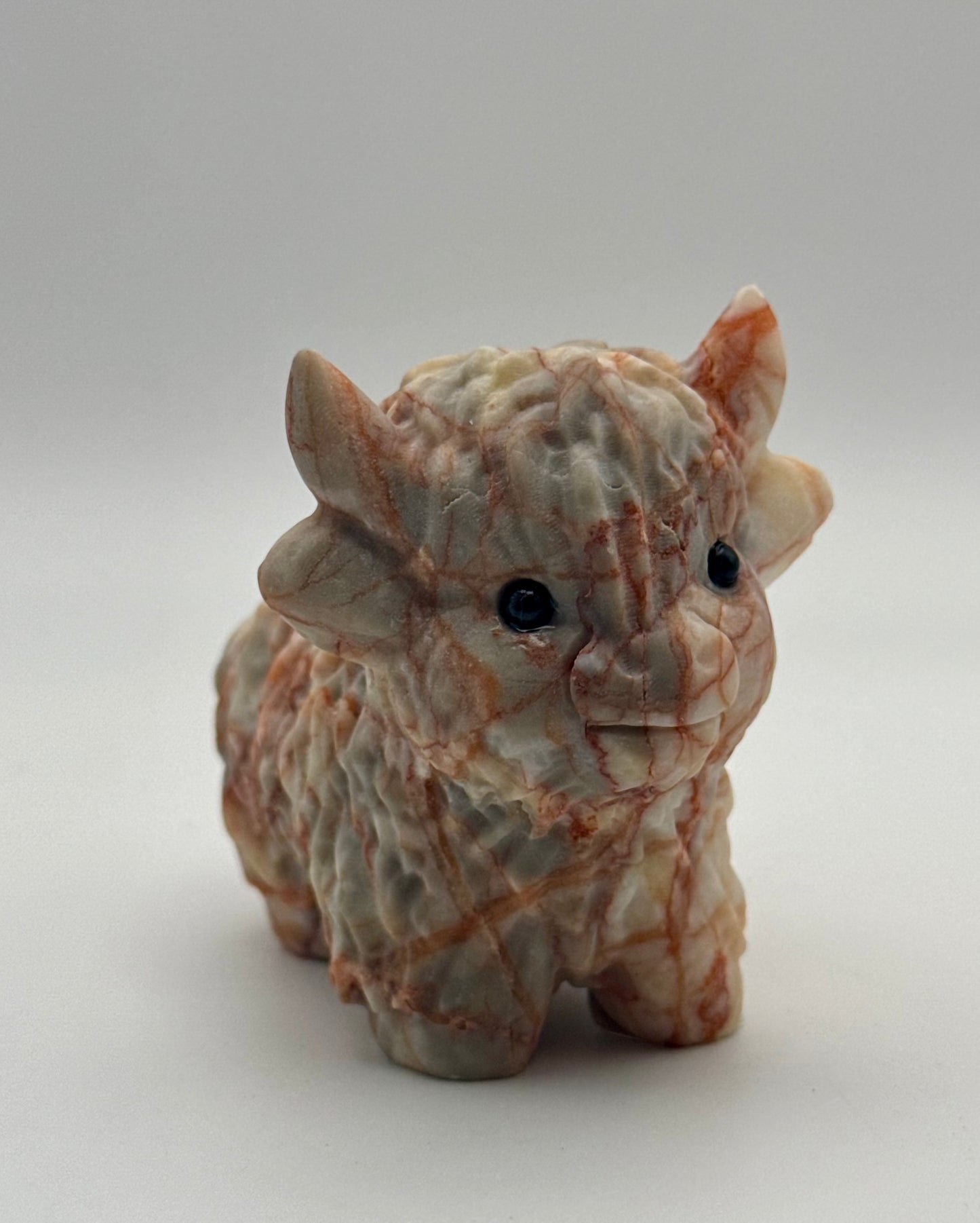 Red Vein Jasper Highland Cow