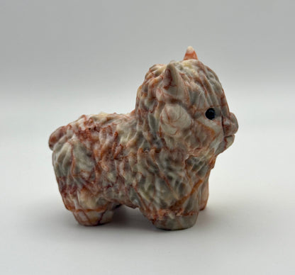 Red Vein Jasper Highland Cow