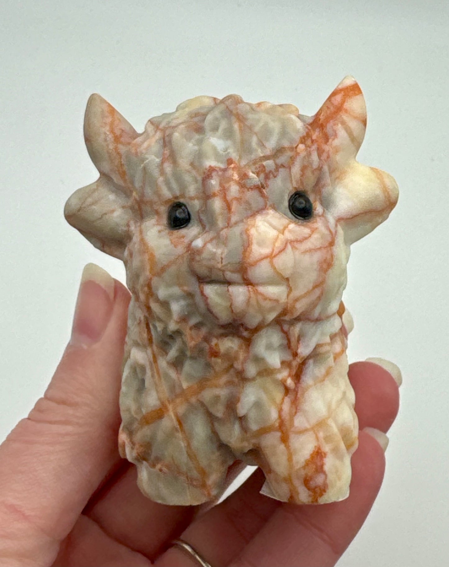 Red Vein Jasper Highland Cow