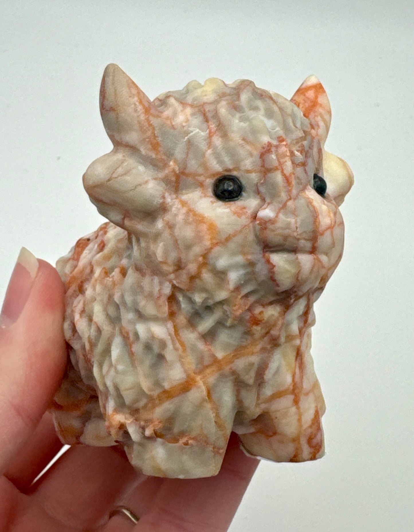 Red Vein Jasper Highland Cow