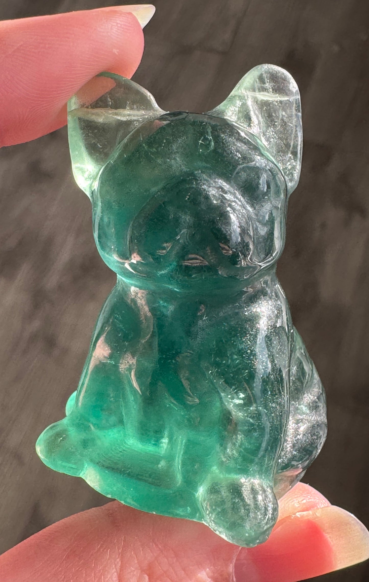 Fluorite French Bulldog Carvings