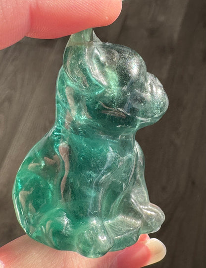 Fluorite French Bulldog Carvings