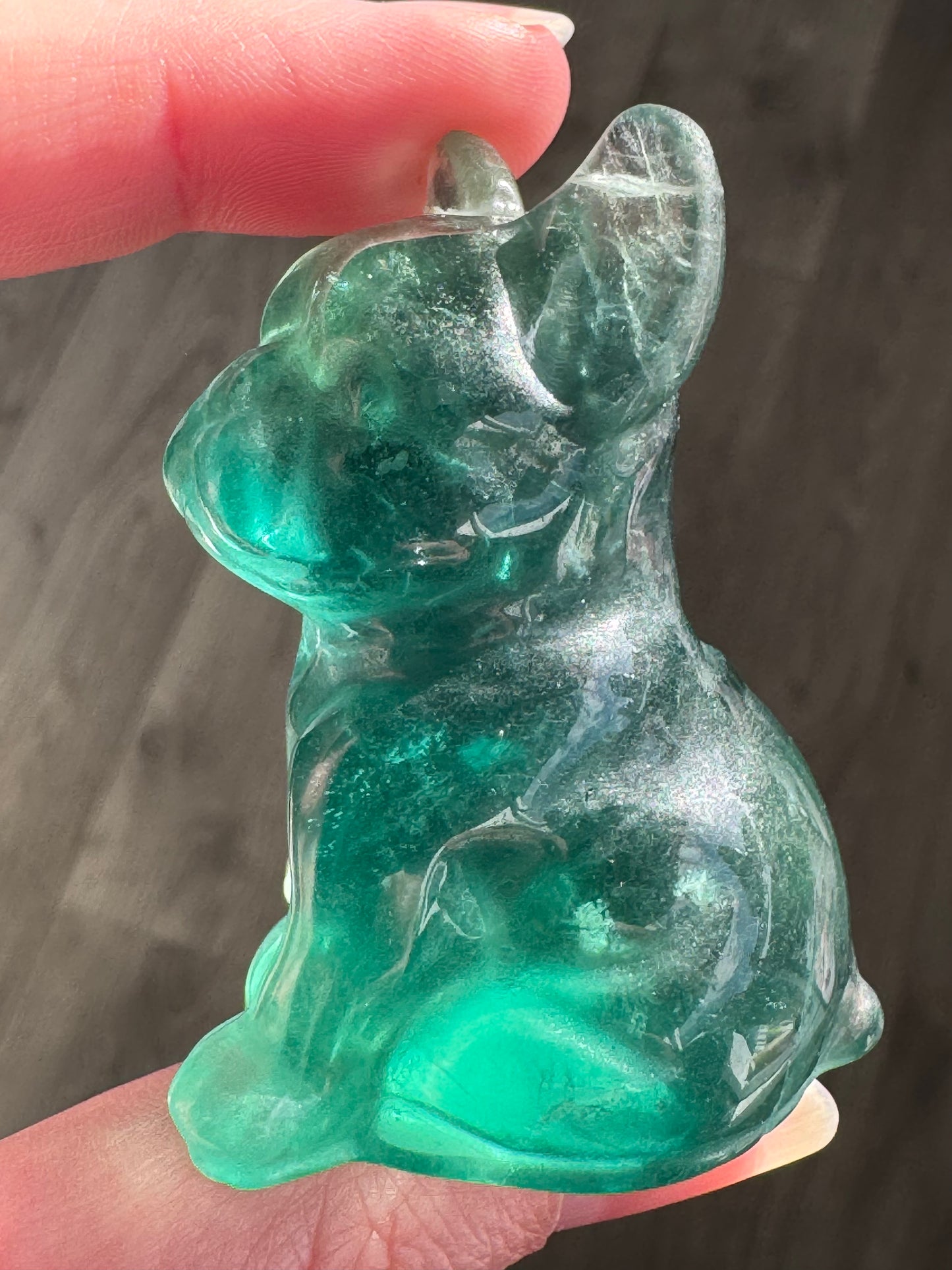 Fluorite French Bulldog Carvings
