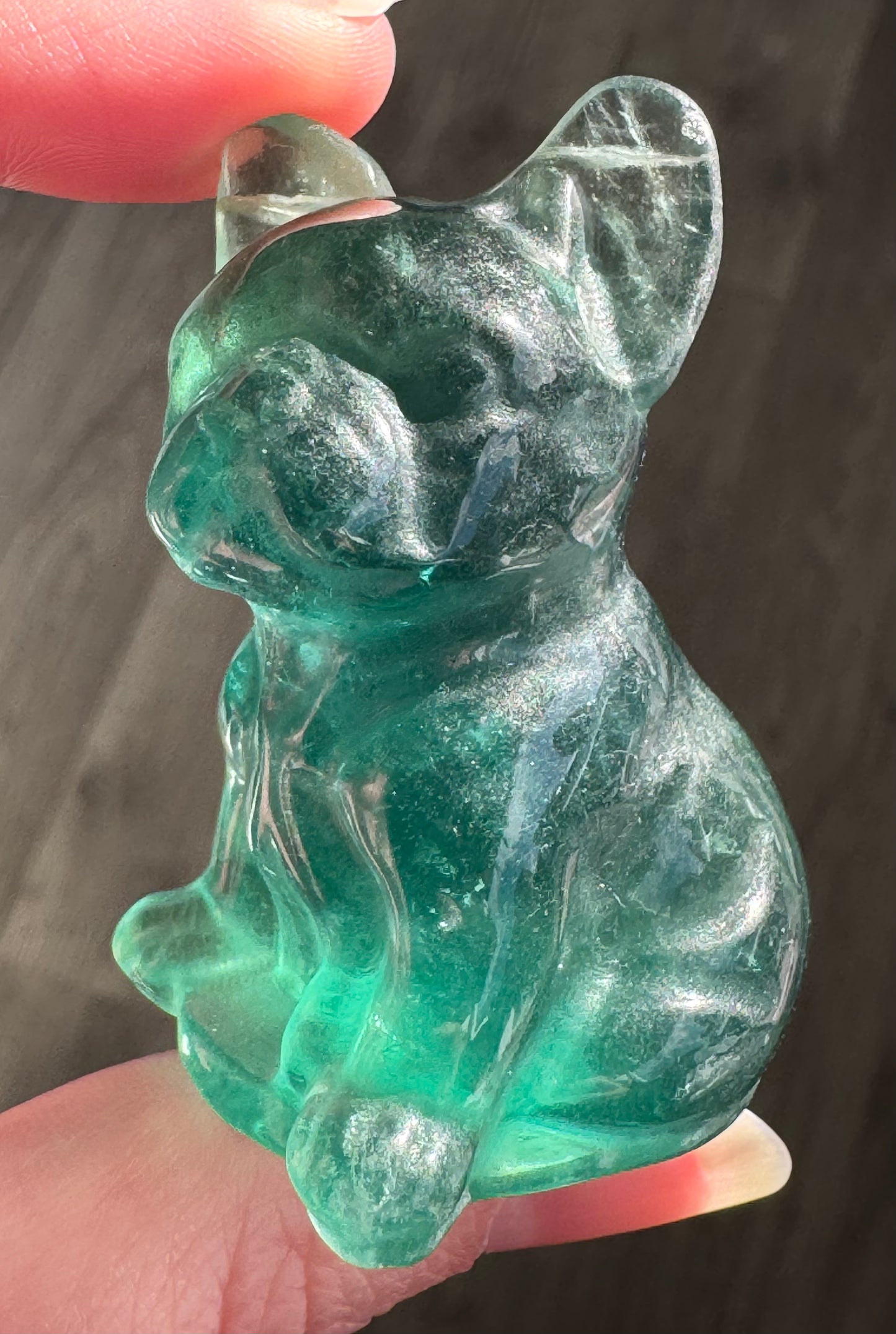 Fluorite French Bulldog Carvings