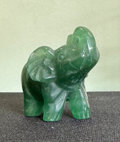 Green Fluorite Elephant Carving