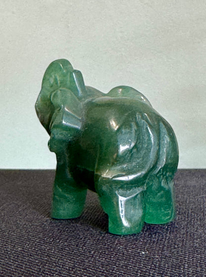 Green Fluorite Elephant Carving