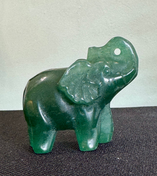 Green Fluorite Elephant Carving