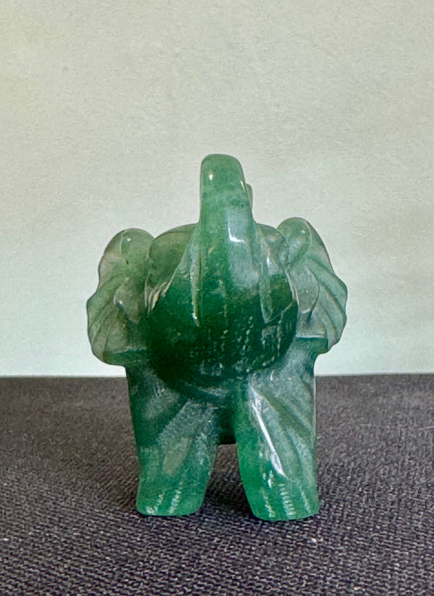 Green Fluorite Elephant Carving