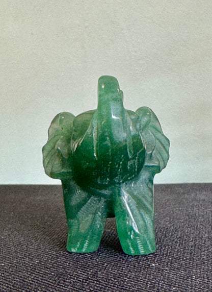 Green Fluorite Elephant Carving