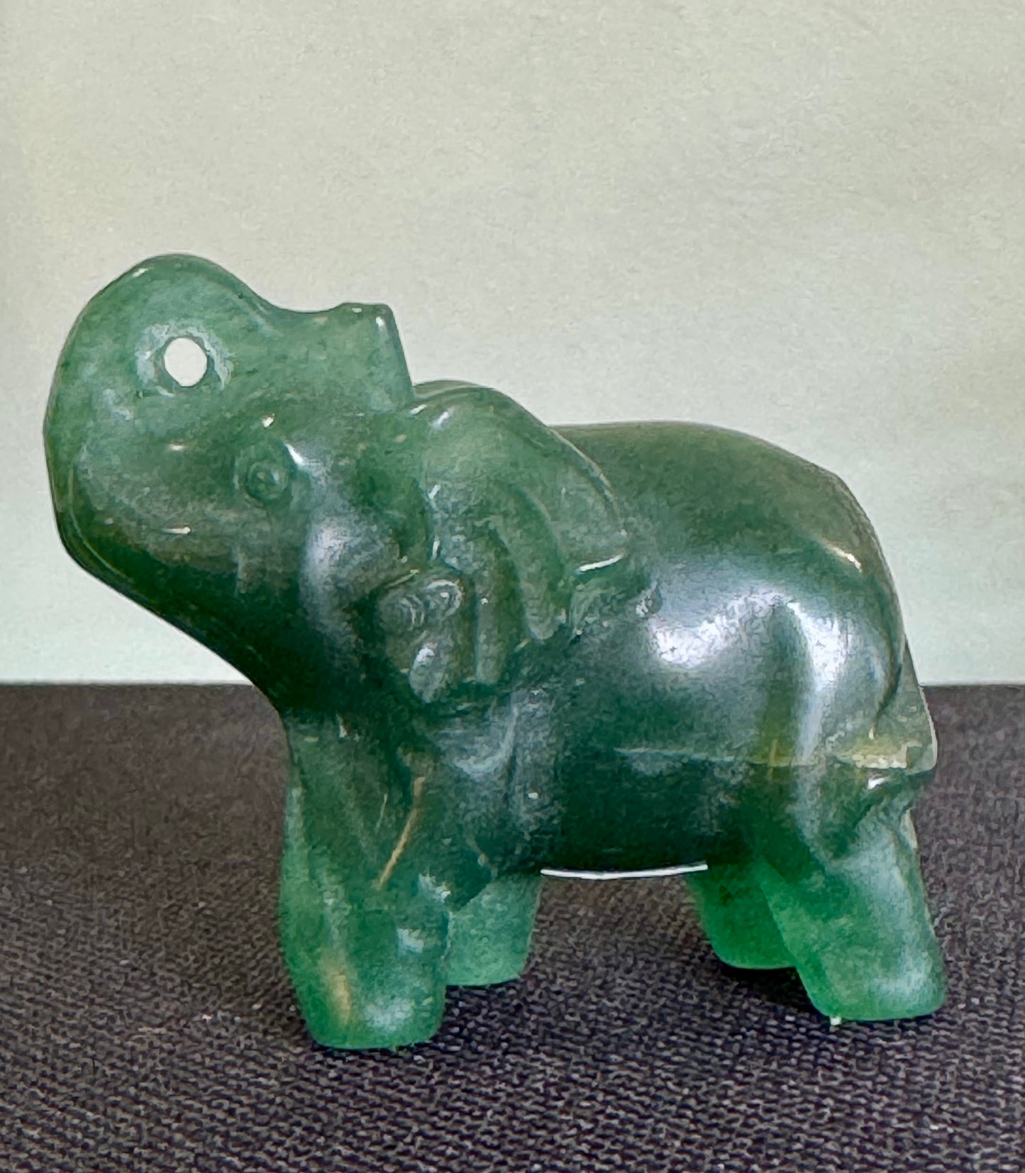 Green Fluorite Elephant Carving