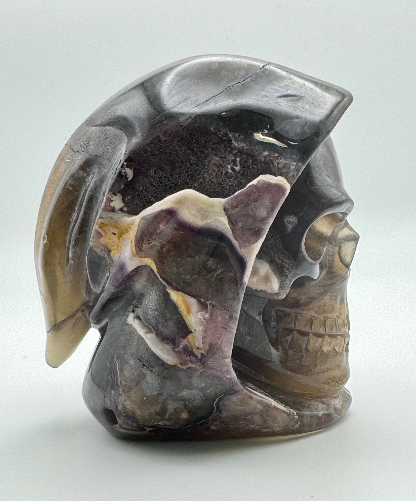 Fluorite Hooded Skull (Guardian Figure) Carving
